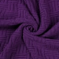 thumbnail image 5 of PiccoCasa 100% Cotton Knitted Lightweight Kids Throw Blanket for Sofa or Bed 47" x 78" Purple, 5 of 8