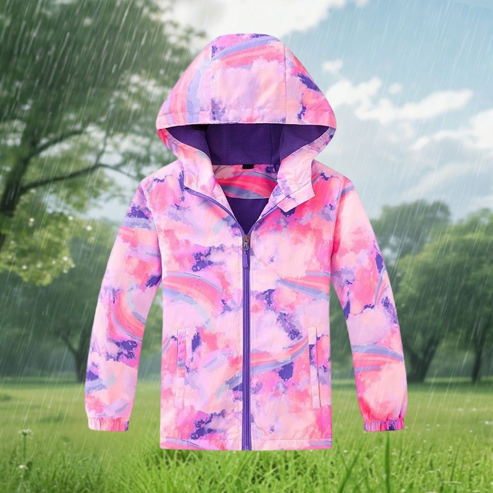 tie dye rain jacket