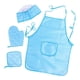thumbnail image 4 of Delantales para Niños Conjunto de Gorro Y Delantal de Chef para Niños, Manopla para Horno, Almohadilla Caliente, Juego de Simulación, Disfraz de Chef, azul, 4 of 8