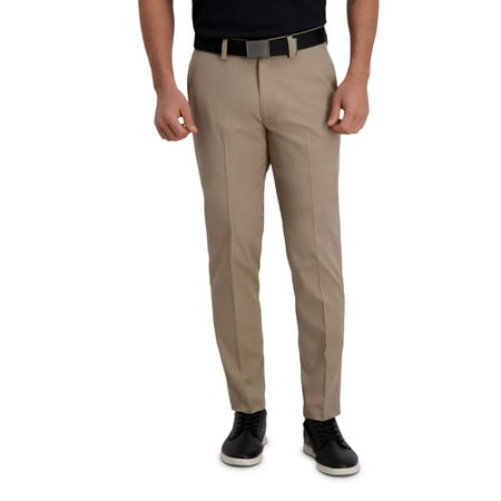 Men's Haggar® Cool Right® Performance Flex Slim-Fit Flat-Front Pants Color: Khaki Size: 34X29
