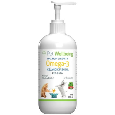 UPC: 0661822001226 | Pet Wellbeing Natural Supplement for Healthy Skin and Coat  Omega-3 Skin & Itch 8oz (236ml)