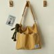 thumbnail image 1 of [Nuevo Producto] Bolsa De Lona De Verano Mujer De Gran Capacidad De Un Hombro Diagonal Versión Coreana Viajero De La Universidad Estudiante Clase Escuela Casual Tela Lateral Bolso De, 1 of 4