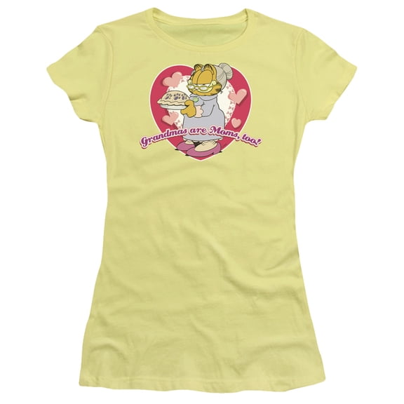 Garfield - Dont Forget Grandma - Juniors Teen Girls Cap Sleeve Shirt - Large