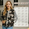 thumbnail image 7 of COEQINE Bomber Jacket for Women Zip Up Long Sleeve Bomber Outfits Casual Coat with Front Pocket, Cropped Varsity Jackets Shackets Y2k Outerwear Tops, Small, Retro Butterfly Floral, 7 of 7