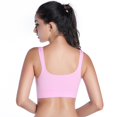 thumbnail image 4 of Women Girl's Sports Bras Racerback Bra Seamless Wireless Underwear Bra Full Coverage Outdoor Pink L, 4 of 7