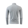 thumbnail image 4 of Njagoc3 Mens Casual Solid Color Semi High Neck Long Sleeved Top Casual Sports Base Shirt Long Sleeved High Neck Top/shirt, 4 of 5