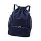 thumbnail image 4 of Mochila con cordón para hombre y mujer, ligera, para exteriores, de gran capacidad, impermeable, con compartimento para zapatos, bolsa deportiva para Azul oscuro, 4 of 8