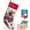 Yarn‑dyed-santa Claus, variant on Personalized Christmas Stockings with Embroidered Name,Soft Velvet with Snowman Jacquard Design Xmas Stockings,18Inches Vintage Stocking for Family & Fireplace Holiday Decor Gift