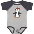 thumbnail image 3 of Inktastic Cute Penguin, Girl Penguin With Red Ribbon Boys or Girls Baby Bodysuit, 3 of 5