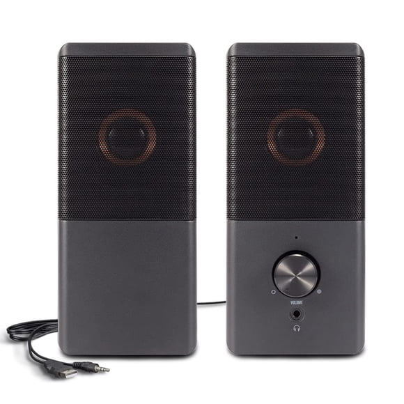 Altavoz para computadora ROSON de tamaño compacto con conector USB para auriculares