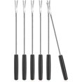 thumbnail image 1 of 2025 6 Stainless Steel Fondue Forks, 9.84 inches Long, Heat Resistant Handle for Roast Meat, Chocolate Dessert, Cheese, Marshmallows, 1 of 5
