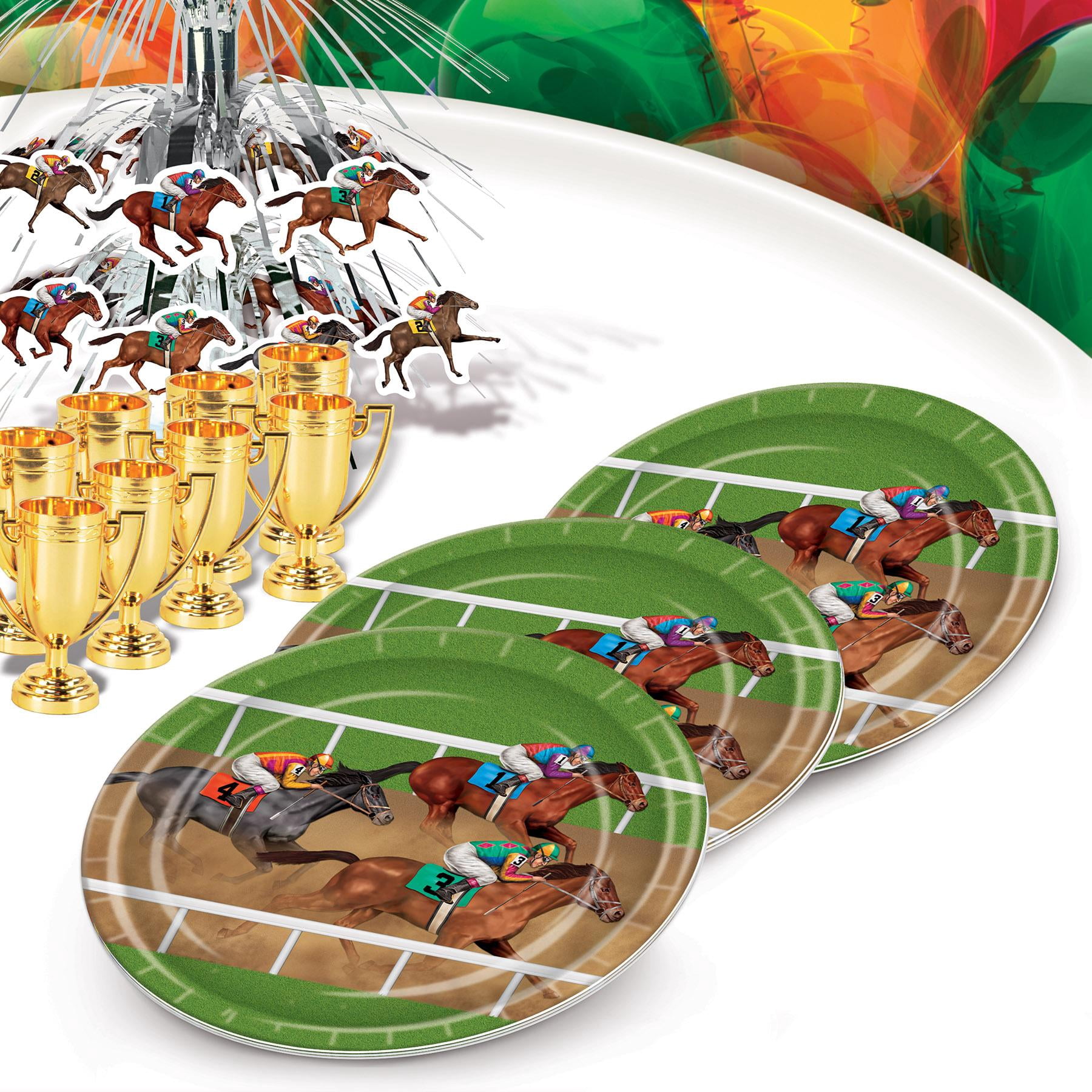 96 Pack Beistle Horse Racing Theme Party Paper Plates 9 inch