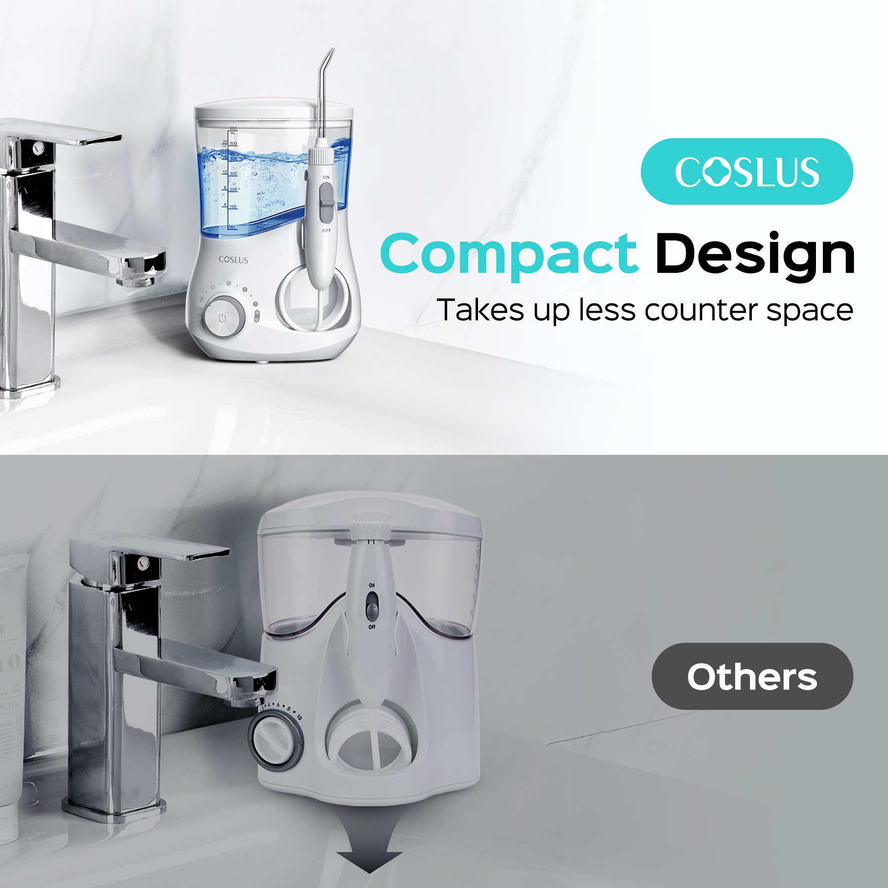COSLUS Countertop Water Flosser for Family photo 6