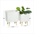 thumbnail image 4 of DecMode 11 In. Planter, MGO, White, 2 - Pieces, 4 of 9