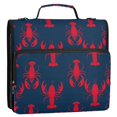 thumbnail image 5 of FORMRS Zipper Binder with Shoulder Strap 2-inch Ring 500 Sheet Capacity File Bag, Blue Lobster Pattern, 5 of 5