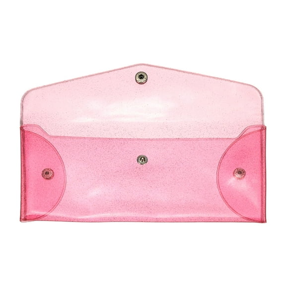 8.5x3.5 Inch Money Bag, Cash Deposit Bank Pouch Envelopes Glitter Check Wallet for Coin Cosmetics Invioce Bill, Rose Red