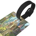 thumbnail image 3 of Sikiie Cute Mushroom Town A Luggage Tags Privacy Cover ID Label Suitcase Tags Identifiers For School Bags,Suitcases, 3 of 7