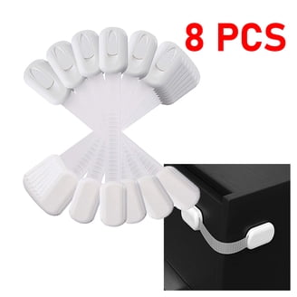 Safety 1st Adhesive Cabinet Latch, White, 8 Pack, Childproofing