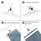 thumbnail image 4 of Perchas de madera AMKUFO para pantalones, 12 unidades, blancas, con clips, antideslizantes, 4 of 8