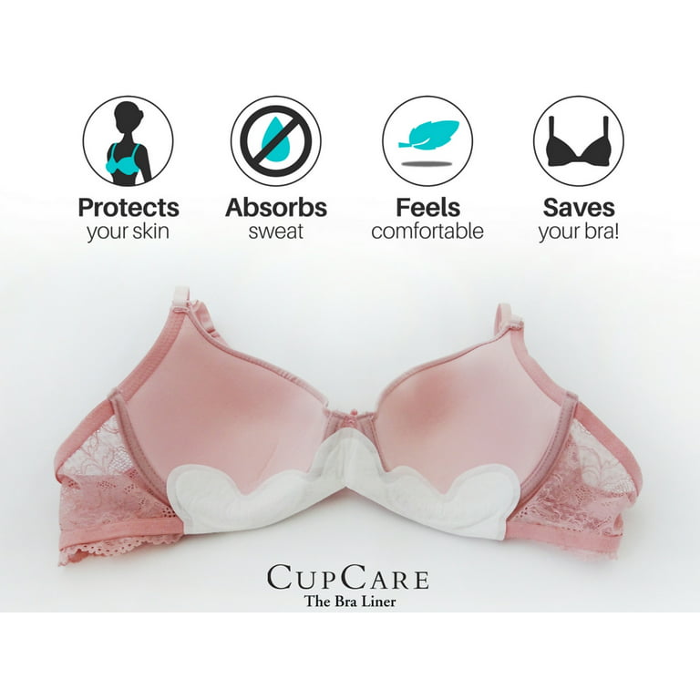 CupCare The Ultimate Disposable Bra Liner Breast Sweat Pads for Women (24)  