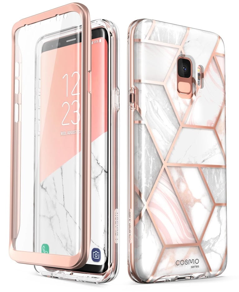 i-Blason Samsung Galaxy S9 Case, Built-in Screen Protector Cosmo Full-body Glitter Sparkle Bumper Protective Case for Galaxy S9 2018 Release Ocean