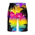 thumbnail image 4 of AIEOTT Mens Palm Tree Shorts Summer Beach Shorts Lightweight Elastic Waist Shorts Casual Shorts Athletic Shorts with Pockets, 4 of 4