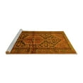 thumbnail image 2 of Ahgly Company Machine Washable Indoor Square Persian Yellow Traditional Area Rugs, 8' Square, 2 of 4
