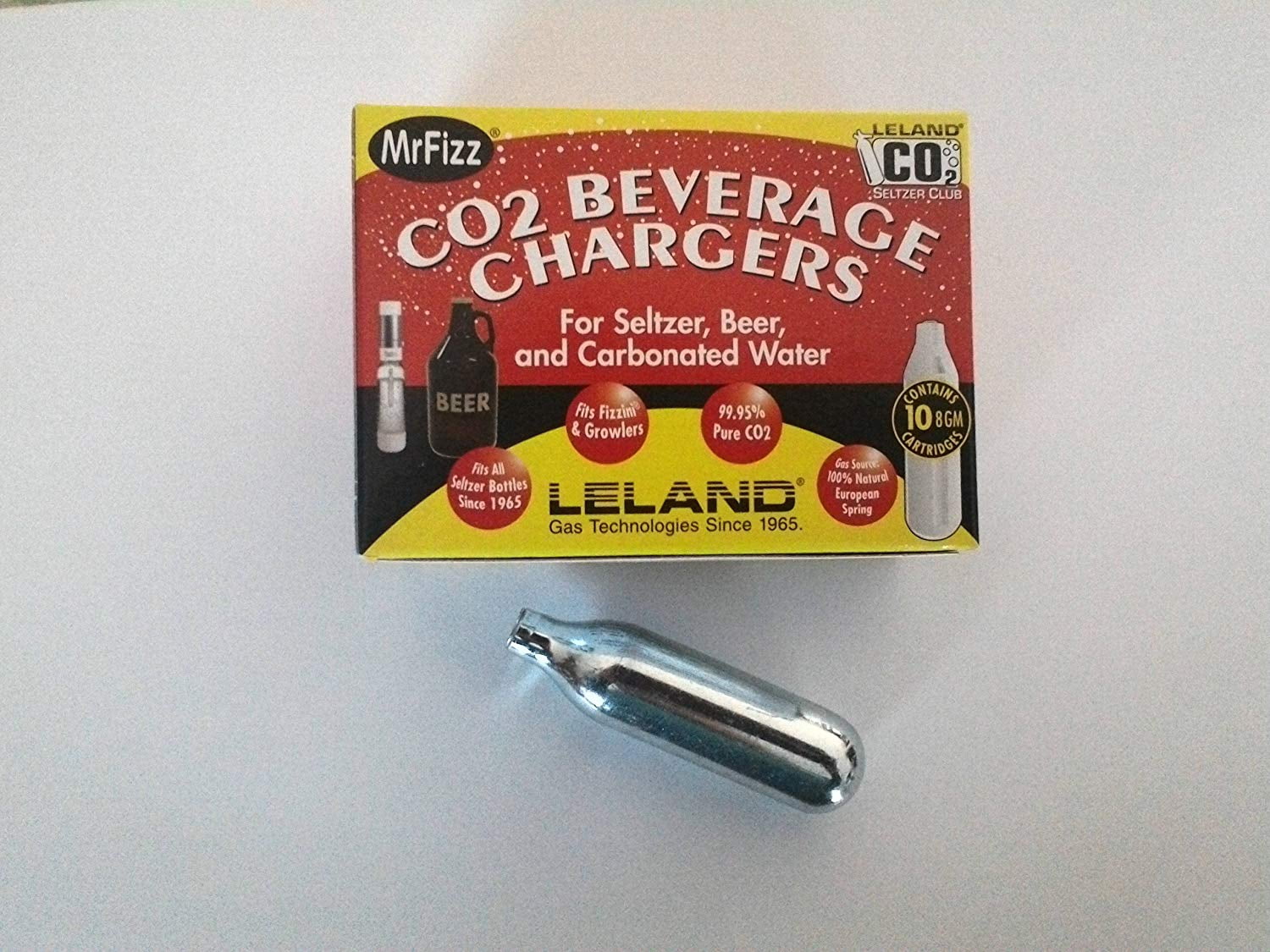 8 Gram CO2 Soda Seltzer Chargers 45 Leland bulk