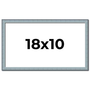 18x10 Frame Rustic Sky Blue Solid Wood Picture Frame | 0.75 Inch Moulding Width |Includes UV