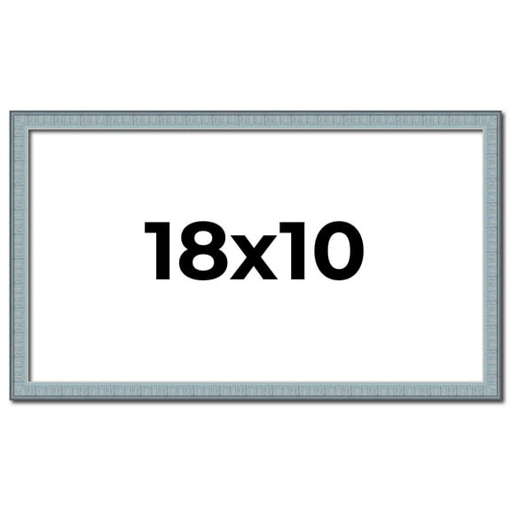 18x10 Frame Rustic Sky Blue Solid Wood Picture Frame | 0.75 Inch Moulding Width |Includes UV