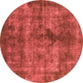 thumbnail image 1 of Ahgly Company Indoor Round Oriental Red Industrial Area Rugs, 6' Round, 1 of 4