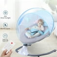 thumbnail image 6 of BEJOLO Electric Baby Swing for Infants, Portable Baby Bouncer with Remote Control,bluetooth Music, Blue, 6 of 10