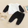 thumbnail image 3 of Infant Baby Boys Fall Winter Outfits Long Sleeve Sweatshirt Letter Print Pullover Tops Jogger Pants Set, 3 of 6