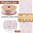 thumbnail image 2 of 1 5/8 Inch 20 Yards Light Pink Star Printed Organza Sheer Chiffon Trim Glitter Silver Stars Pattern Transparent Polyester Fabric Ribbon for Sewing Making Gift Wrapping Wedding Decor Crafts, 2 of 9