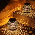 thumbnail image 1 of Farol solar para jardín, paquete de 2 luces solares para exteriores, IP65, impermeables, de color blanco cálido, para patio, terraza, mesa, fiesta, decoración oriental del hogar - DKSFJKL, 1 of 5