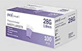 MedtLancet I Pressure Activated Safety Lancets 28G 1.8mm 100 Ct