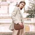thumbnail image 2 of FALAN MULE Small Crossbody Bags for Women Leather Triple Zip Shoulder Handbag with Adjustable Shoulder Strap, 2 of 6