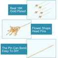 thumbnail image 4 of 10Pcs Brass Flower Shape Head Pins for Jewelry Making Golden 20 Gauge 56.2x11.5mm Pin: 0.8mm, 4 of 7