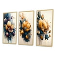thumbnail image 3 of Designart "Scarlet Crocus Blossoms III" Floral & Botanical Framed Wall Art Set Of 3 - Blue Crocus Frame Gallery Set For Office Decor, 3 of 6