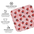 thumbnail image 3 of Vsdgher Strawberries Leather Coasters for Drinks, Durable Drink Coasters 4 Set for Tabletop Protection, Luxurious Home Décor and Housewarming Gift ( {designName})Square, 3 of 6