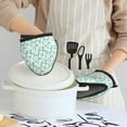 thumbnail image 6 of Pofeuu Daisy Floral A Print Thickened Mini Silicone Oven Mitts Heat Resistant, Rubber Oven Mitt Gloves, Finger Pinch Grips, Pot Holder, Silicone Potholder, 6 of 7