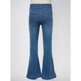 thumbnail image 3 of MSemis Kids Girls Jegging Jeans Bell Bottom Denim Pants Retro Wide Leg Flare Pants 4-14Y Blue-B 12, 3 of 7