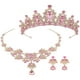 thumbnail image 3 of 1 conjunto Joya nupcial Corona nupcial y joyería Joyería de boda Juego de joyas de nupcias Collar de aretes de tiara, 3 of 6