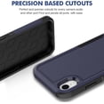 thumbnail image 6 of for iPhone XR Case: Dual Layer Protective Heavy Duty Cell Phone Case Shockproof Rugged Bumper Tough with Screen Protector - 16ft Military Grade Drop Tested for Appple iPhone XR (6.1 inch), Blue, 6 of 15
