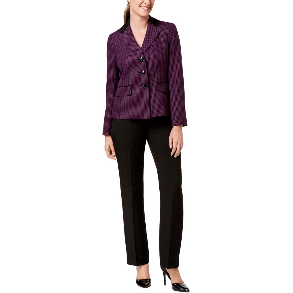 Kasper Kasper Womens Pinstripe Shawl Collar OneButton Suit Jacket