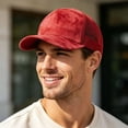 thumbnail image 3 of Suede Baseball Cap for Men Women Curved Brim Mesh Back Breathable Trucker Hat, 3 of 5