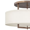 thumbnail image 3 of Hampton 3 - Light Brushed Bronze Dark Brown Mid Century Modern Incandescent Metal, 3 of 8