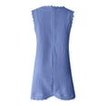 thumbnail image 3 of Abcnature Summer Dresses for Women Solid Color Tshirt Dress Casual Loose Sleeveless Tank Dress Mini Beach Dress Sundress Recommend Weight 110 to 121lb, 3 of 4