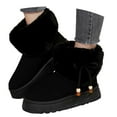 thumbnail image 3 of Xiaoxatg Women's Boots Fashionable Warm Winter Footwear with Bow for Comfort and Style 7 Black, 3 of 9