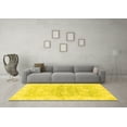 thumbnail image 3 of Ahgly Company Machine Washable Indoor Rectangle Oriental Yellow Modern Area Rugs, 5' x 8', 3 of 4